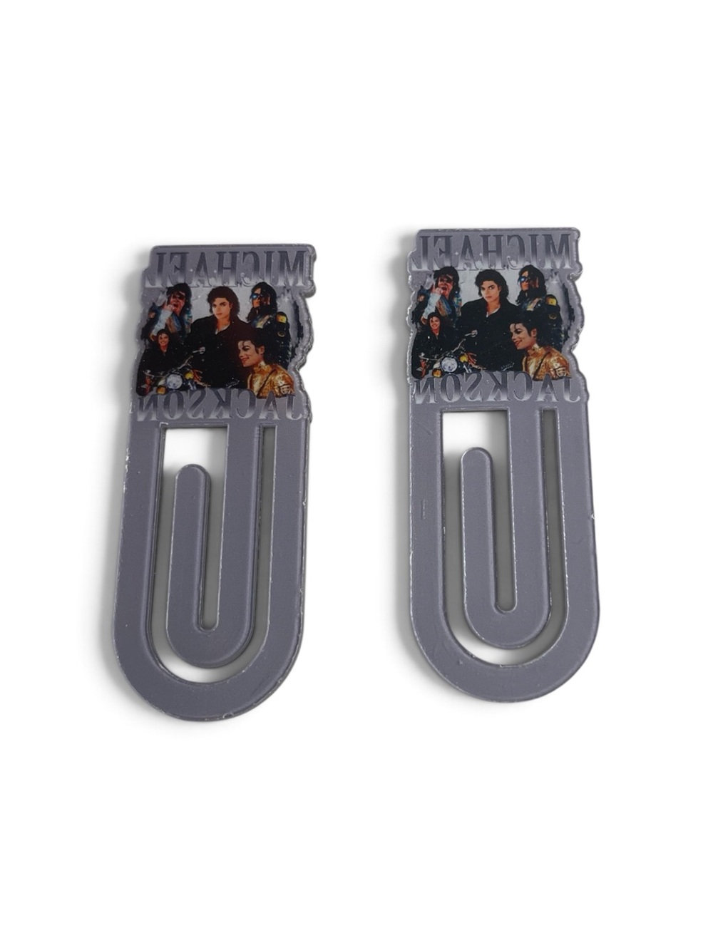 Michael Jackson Glitter Resin Paperclip/Bookmark Set - Gray - Picture 2 of 2